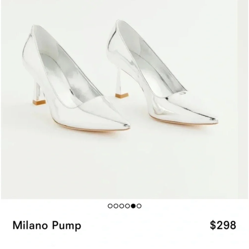 Reformation Milano Pumps In Silver Size 8